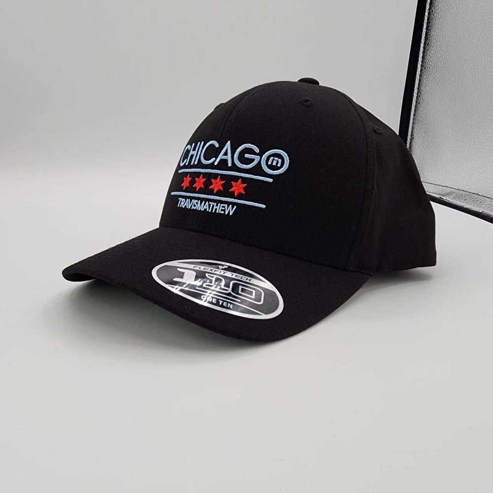 Travis‎ Mathew South Side 2.0 Chicago Il State Golf Hat Black SnapBack Cap NEW